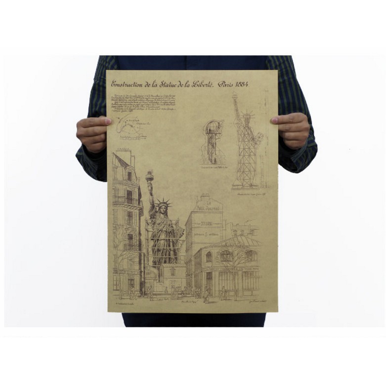 Poster Treo Tường Hình Tượng Nữ Thần Tự Do New York