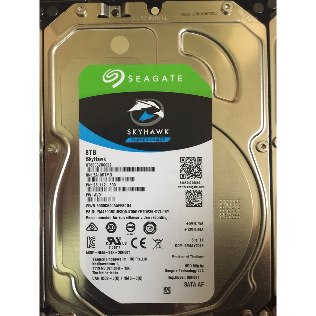 Ổ cứng HDD Camera Seagate Skyhawk 8TB 3.5" SATA