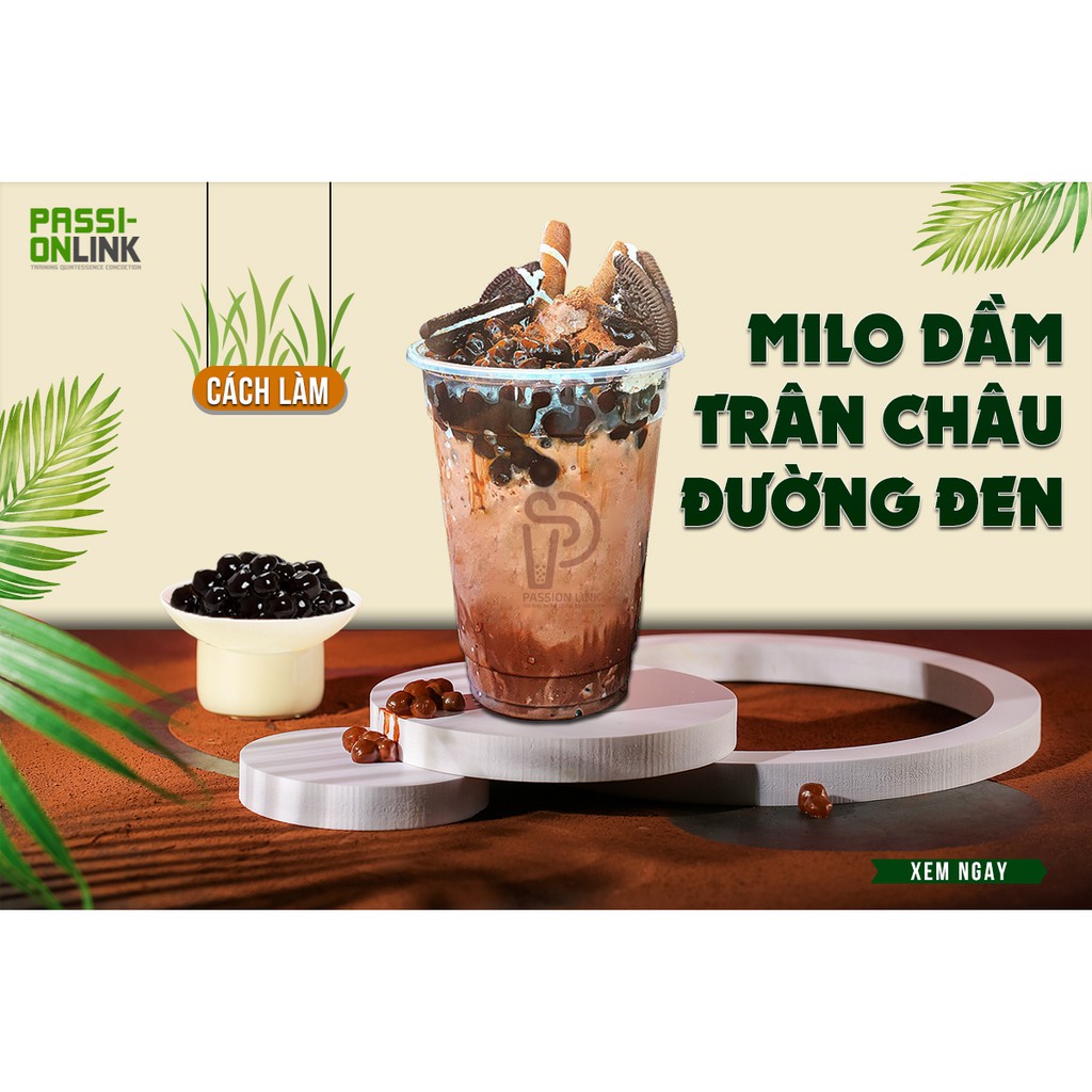 Set Milo Dầm, Ca Cao Dầm ( Set Lớn) Tặng Kèm Công Thức Và Pudding - A Mập Vua Đồ Ăn Vặt