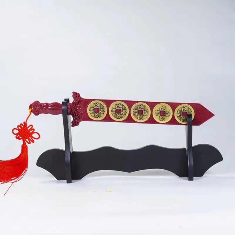 Chu sa kiếm dài 21cm tặng kèm kệ gỗ