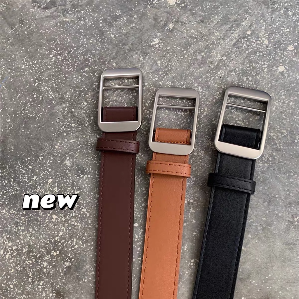 Thắt Lưng Nam nữ chữ nhật không lỗ bản to 2.8cm Meo shop TLN016 - Dây lưng nam Nịt nam nữ Unisex vuông chữ nhật hàn quốc