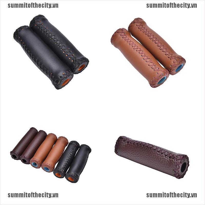 Bọc tay lái xe đạp leo núi bằng da nhân tạo kiểu vintage cao cấp