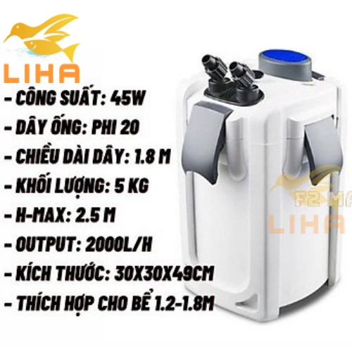 Lọc Thùng SunSun HW704A - Máy Lọc Thùng Bể Cá Thủy Sinh