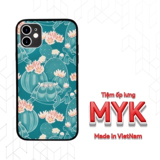 Ốp Lưng Hoa sen hồng rùa con cho Iphone 5 6 7 8 Plus 11 12 Pro Max X Xr NTN20210030