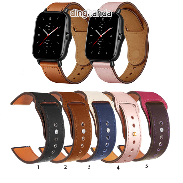Dây đeo da thật dành cho đồng hồ thông minh Huami Amazfit Gts 2e GTS2 mini GTS3