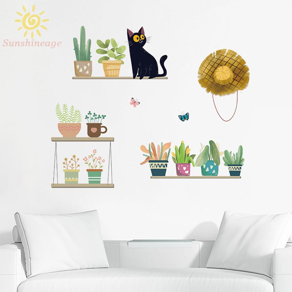 1 Miếng Dán Tường Hình Chậu Cây