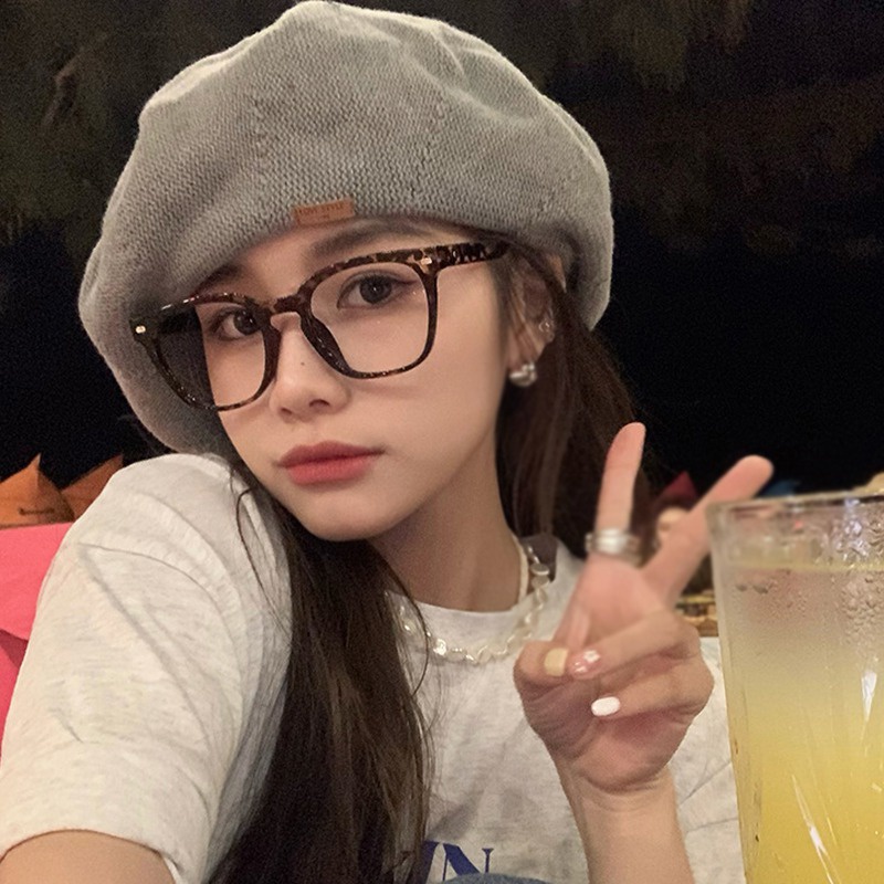 Mũ Beret Da Màu Trơn Phong Cách Hàn Quốc Cho Nữ