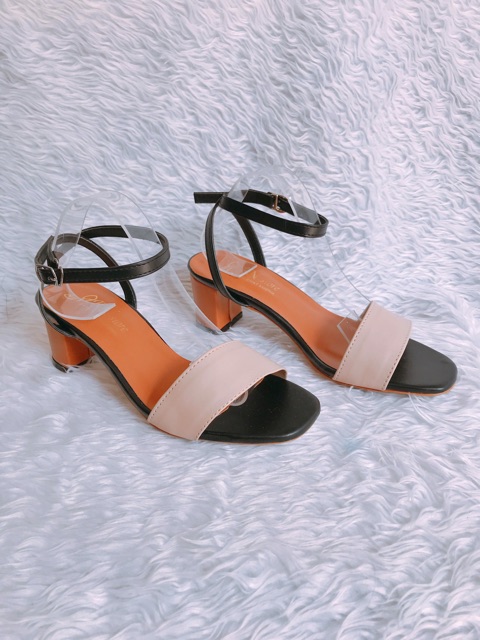 Giày Cao Gót 5p 2 Dây Chéo Gót ST