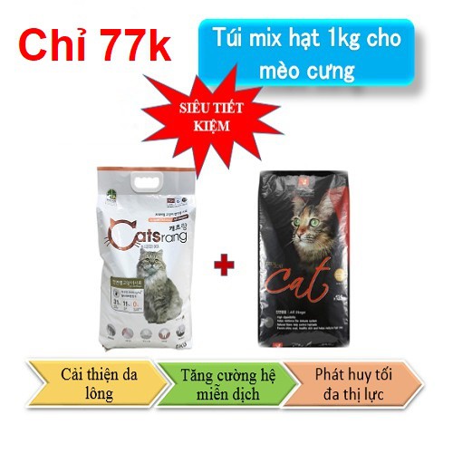 Hạt trộn mix Cateye Catsrang cho mèo 1kg