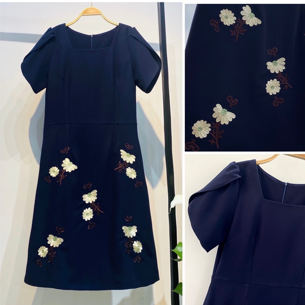 Đầm Trung Niên Cao Cấp [Miu021] BIGSIZE - Thiết kế trẻ trung sang trọng chất liệu dày dặn thoáng mát, thêu hoa xinh | BigBuy360 - bigbuy360.vn