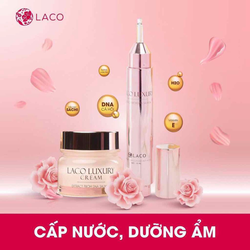 RẺ VÔ ĐỊCHCOMBO KEM DƯỠNG DA NGÀY ĐÊM LUXURY AMPOULE-MỸ PHẨM HỮU CƠ LACO