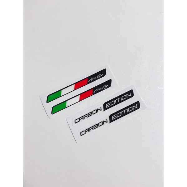 Cặp tem chữ nổi Limited sọc italia, carbon edition.. dán trang trí xe máy tem cao cấp chống thấm nước