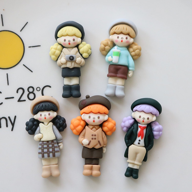 Charm cô gái thanh lịch dễ thương trang trí kẹp tóc, làm huy hiệu, dán Jibbitz, DIY