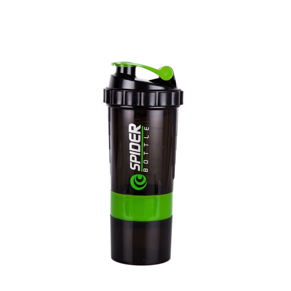 Bình Lắc Whey Bình Nước Thể Thao Tập Gym Shaker Đựng Protein BCAA 3 Ngăn Tiện Dụng 500 ML