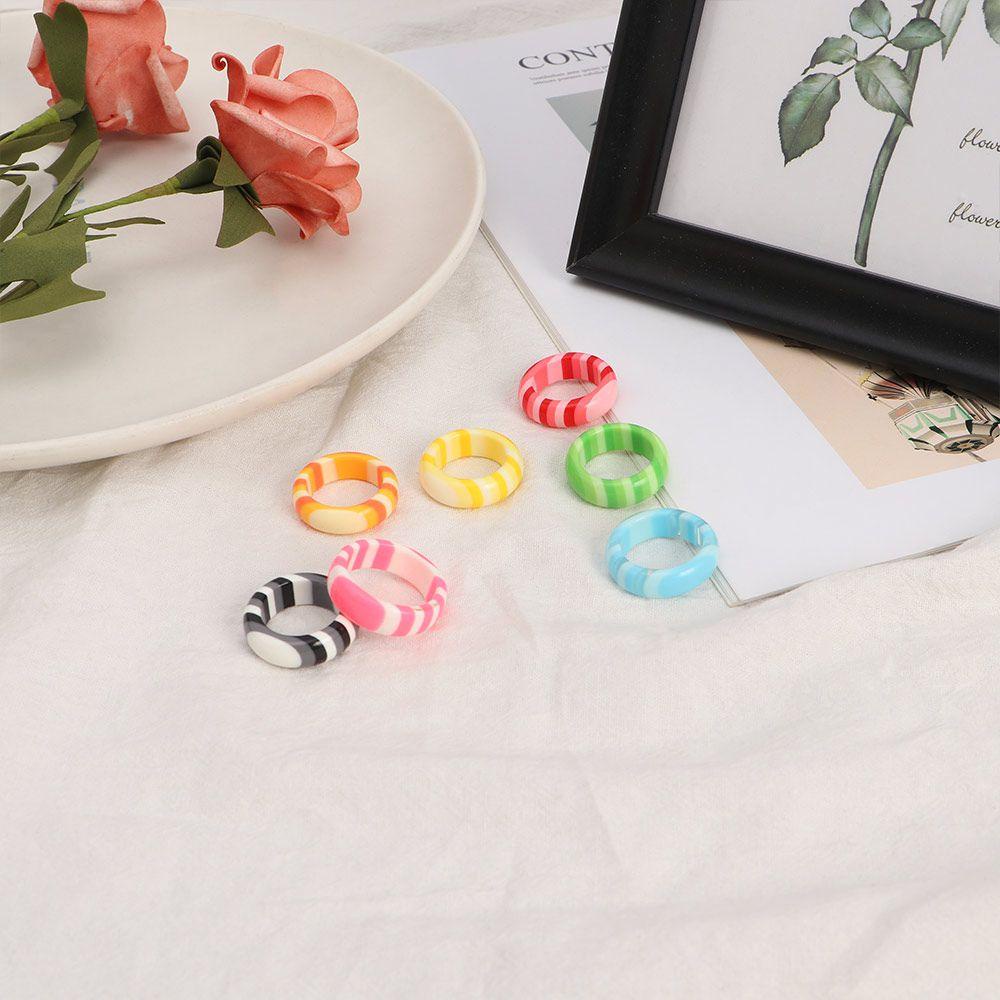 Nhẫn VANES1 Màu Kẹo Ngọt Thời Trang Cho Nam Và Nữ