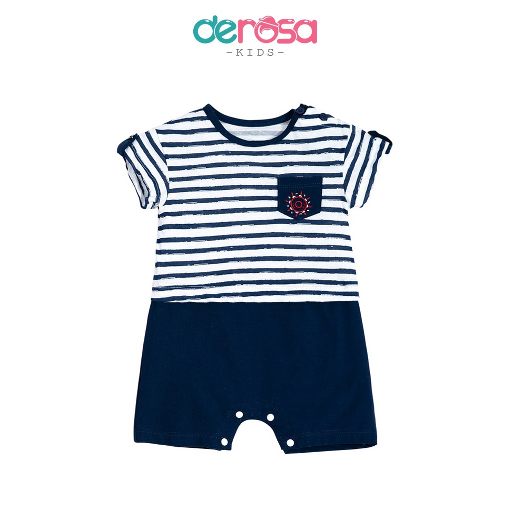 Bộ quần áo sơ sinh body cộc tay DEROSAKIDS cho bé 3 - 12 tháng ASBBZ538BD