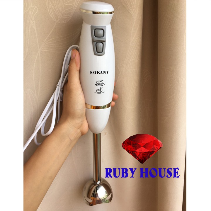 [BH 1 đổi 1]Máy xay đa năng Sokany HB250A CHÍNH HÃNG loại bé, Máy xay cầm tay cao cấp 2020-Ruby House