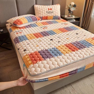 Ga gối nỉ nhung tuyết sữa trần bông bo chun bọc đệm,ga trải giường nỉ nhung trần bông