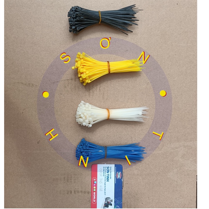 Dây rút 10 sợi ( 100 - 200 - 300mm ) màu trắng , đen , xanh , vàng