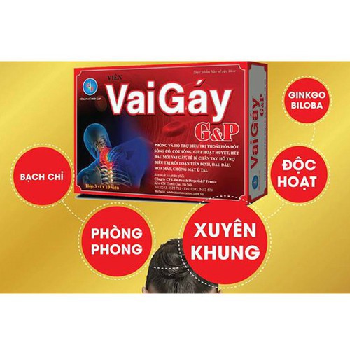 VAI GÁY G & P HỖ TRỢ XƯƠNG KHỚP HỘP 30 VIÊN