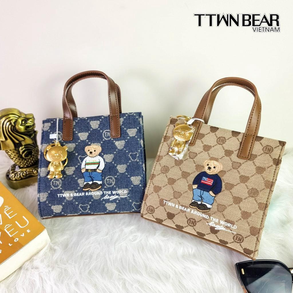 Túi xách nữ TN3017 đeo chéo thời trang công sở đi học đi chơi TTWN BEAR da PVC cao cấp