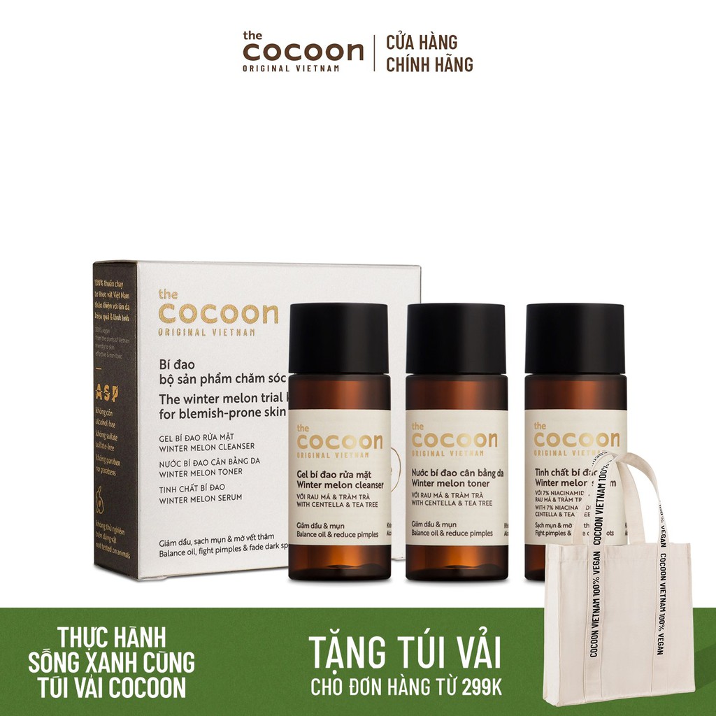 Bộ Sản Chăm Sóc Da Mụn Cơ Bản Cocoon - Trial Kit