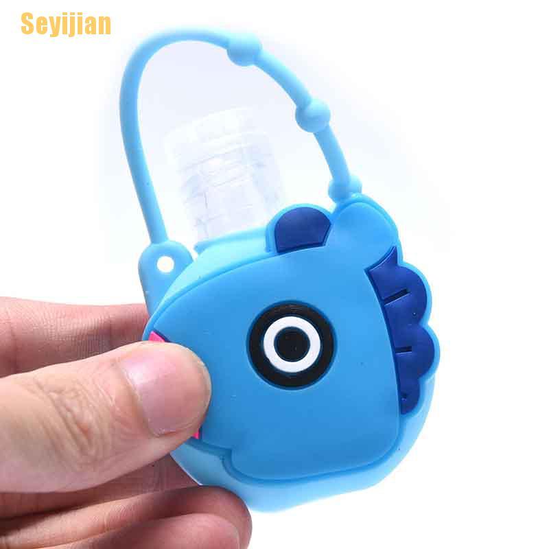 Giá đỡ chai nước rửa tay 30ml bằng silicon kiểu dáng hoạt hình dễ thương tiện dụng