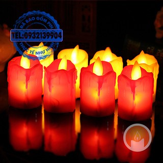Nến điện tử tim lắc tạo hình sáp chảy (ĐÃ KÈM PIN)