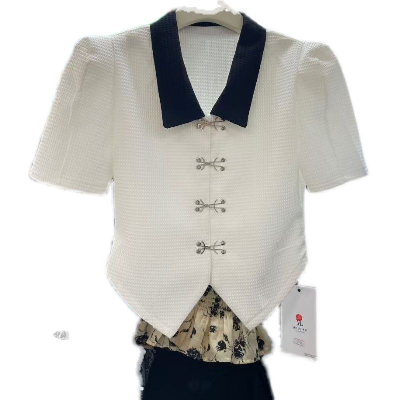 Áo Kiểu Tay Phồng Cài Nút Thời Trang Mùa Hè Hàn Quốc 2022 Mới Dành Cho Nữ