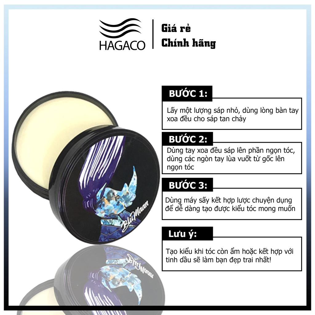 Sáp vuốt tóc tạo kiểu dành cho nam BluMaan tê giác xanh MN10