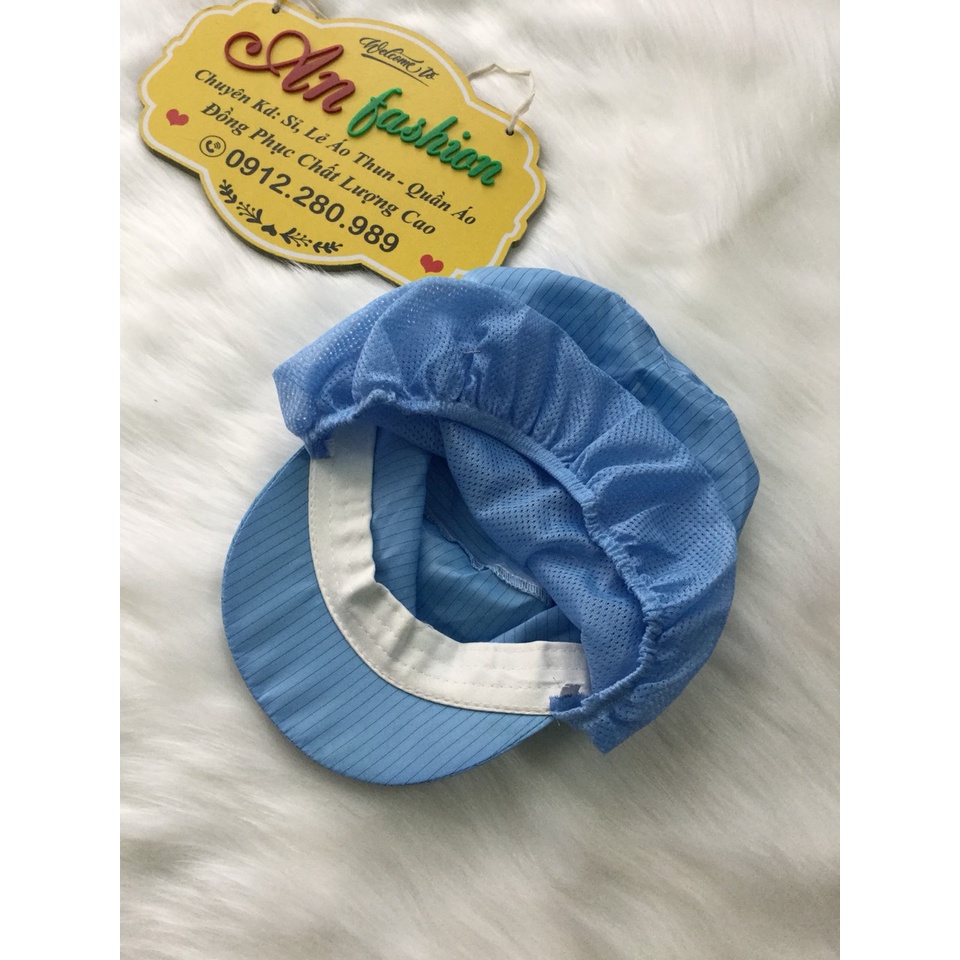 Nón Kết Phòng Sạch có búi tóc màu xanh