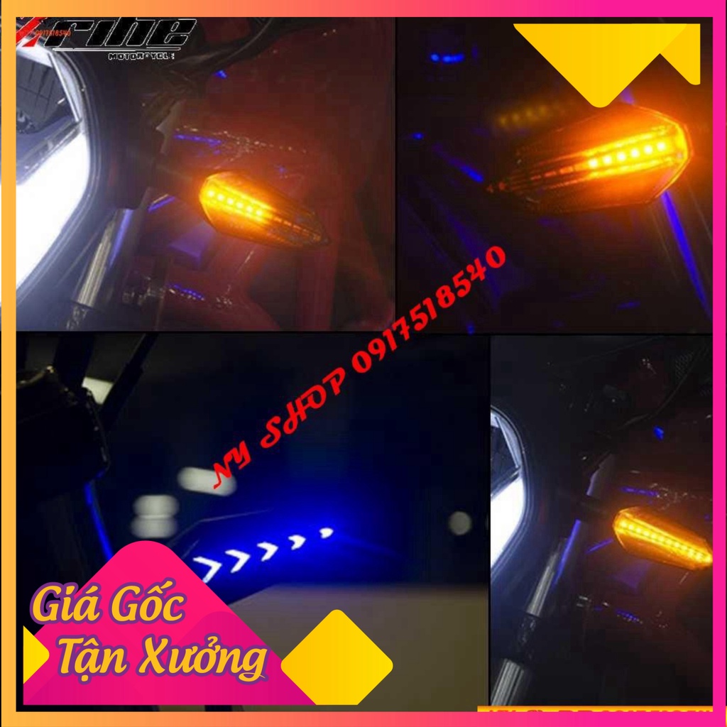 Đèn xi nhan Spirit Beast L17 nháy hiệu ứng AUDI nháy đuổi xương cá kiểu X1R (hàng loại 2) + cục chớp led điện tử  (