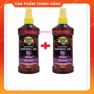 [Date 02/2025]COMBO 2 DẦU PHƠI NẮNG BANANA BOAT TANNING OIL SPF15 236ML