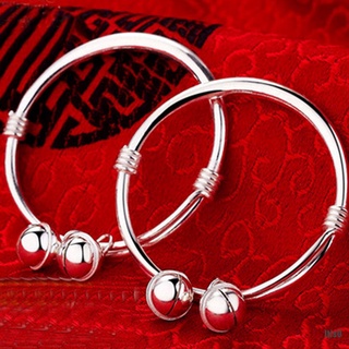 Lắc chân mạ bạc thiết kế xinh xắn cho bé