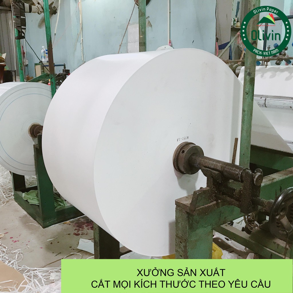 Giấy In Bill K57 - Giấy In Nhiệt K57 Cho Máy Cà Thẻ, Pos cầm tay Now Delivery/ Grab / Goviet 57x38 Olivin (G1)