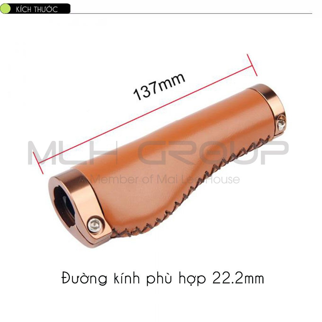 Tay Cầm Xe Đạp Tay Nắm Ghi Đông Chất Liệu Da PU Mềm Mại Thoải Mái Chống Trơn Trượt Chống Sốc MLH