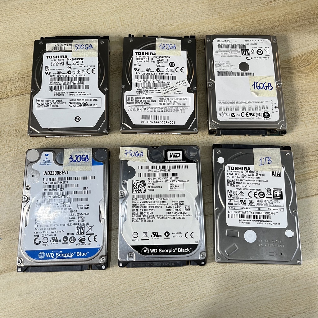 Ổ Cứng Laptop HDD 2.5'' SATA  80GB,160GB, 320GB, 500GB..... Sức Khoẻ Good Hàng Cao Cấp