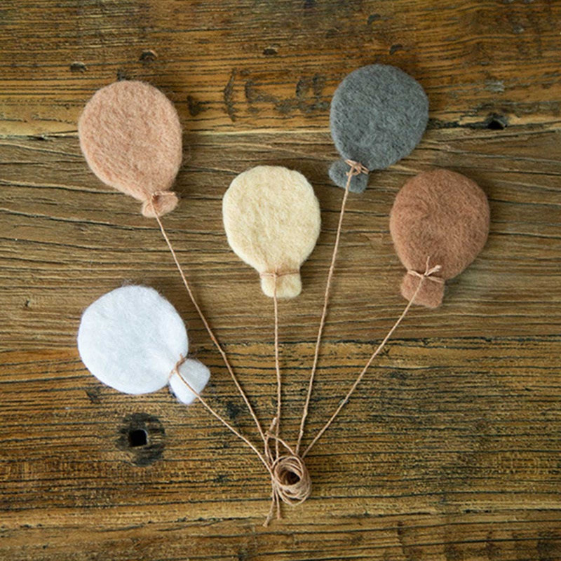 Bong Bóng Bằng Vải Nỉ Trang Trí Làm Phụ Kiện Chụp Ảnh Cho Bé Sơ Sinh