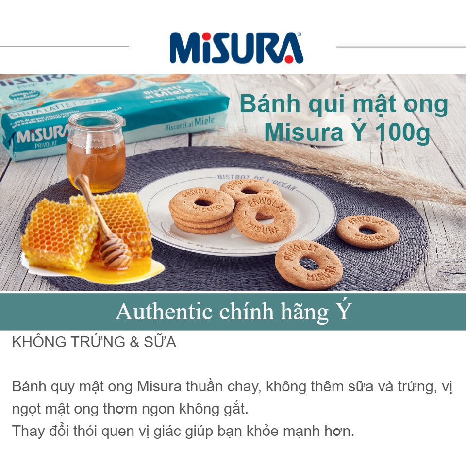 Bánh quy mật ong Misura hộp 100g