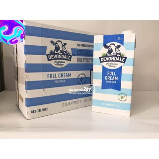 Thùng 6 Hộp Sữa Tươi Úc Devondale Full Cream 2lit
