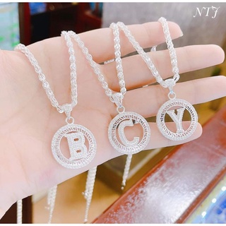 DÂY MẶT CHỮ CÁI NẠM ĐÁ BẠC CAO CẤP CÓ DÂY 50CM