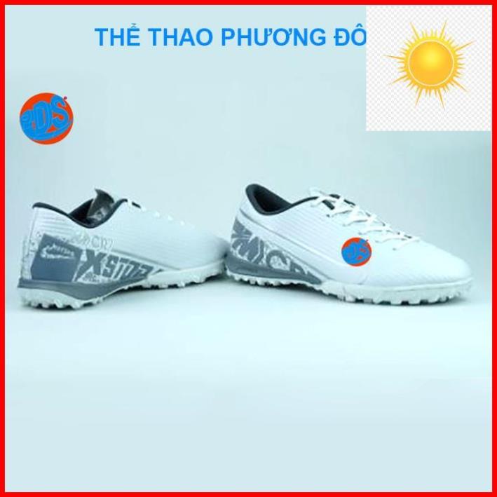 🎃 Giày đá bóng giày đá banh sân cỏ nhân tạo MERCURI-X màu xanh chuối dạ quang, đã khâu mũi chắc chắn (Tặng kèm vớ) 🎃