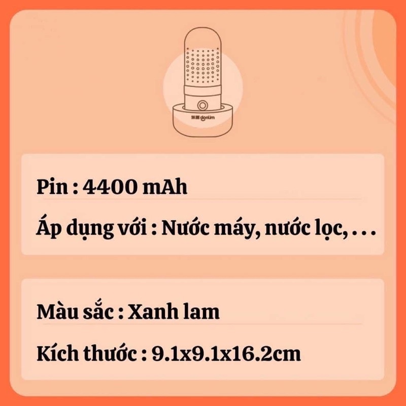 CHÍNH HÃNG DOLIM ] Máy tiệt trùng hoa quả Donlim, máy rửa rau tự động không dây sử dụng cho gia đình
