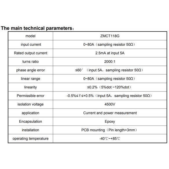 Cuộn dây cảm biến dòng ZMCT118G