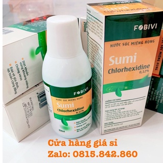 Nước Súc Miệng Sumi Diệt Khuẩn Vùng Khoang Miệng Chlorhexidine 0,12% Thể Tích 250ml