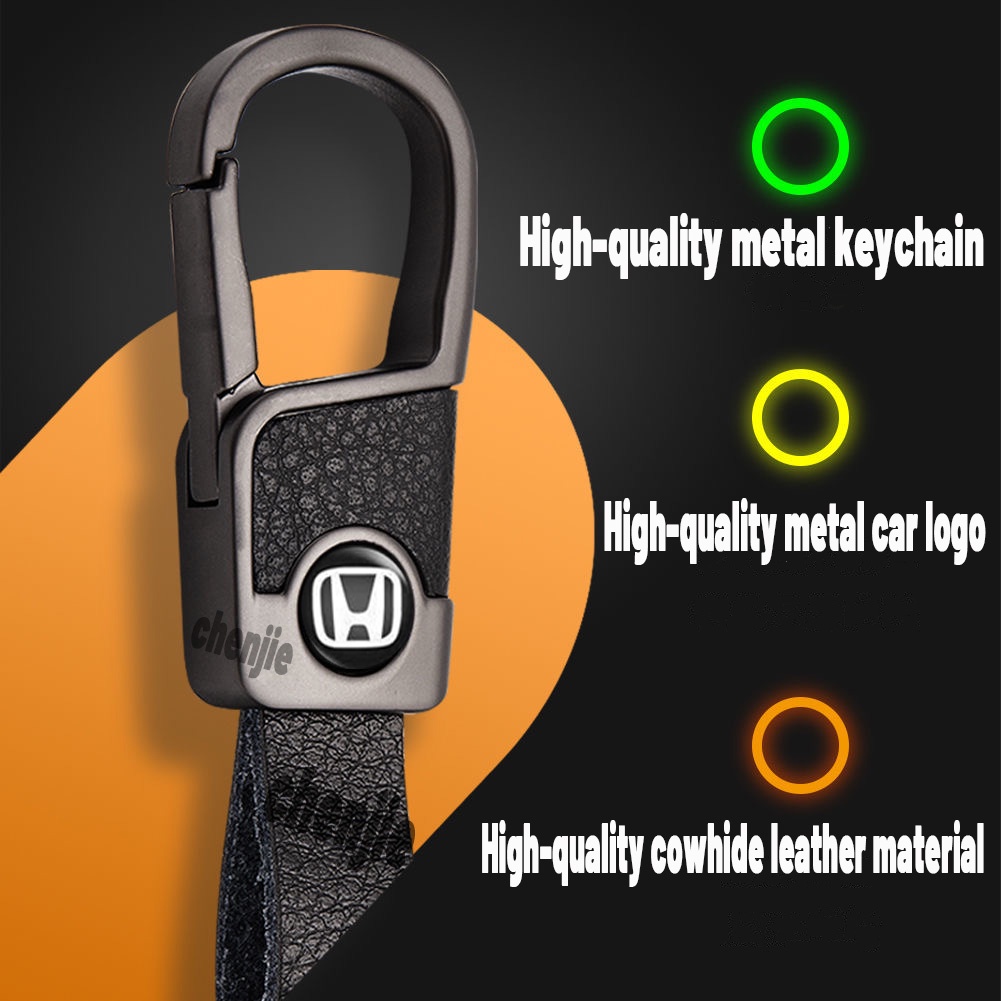 Móc Chìa Khóa Bằng Da Bò Chất Lượng Cao Cho Xe Hơi Honda Civic City CR-V
