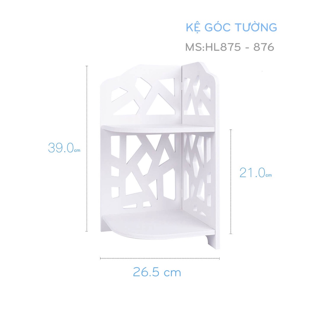 Kệ góc trang trí 2 tầng mắt lưới để mỹ phẩm đồ dùng cá nhân chống nước tuyệt đối