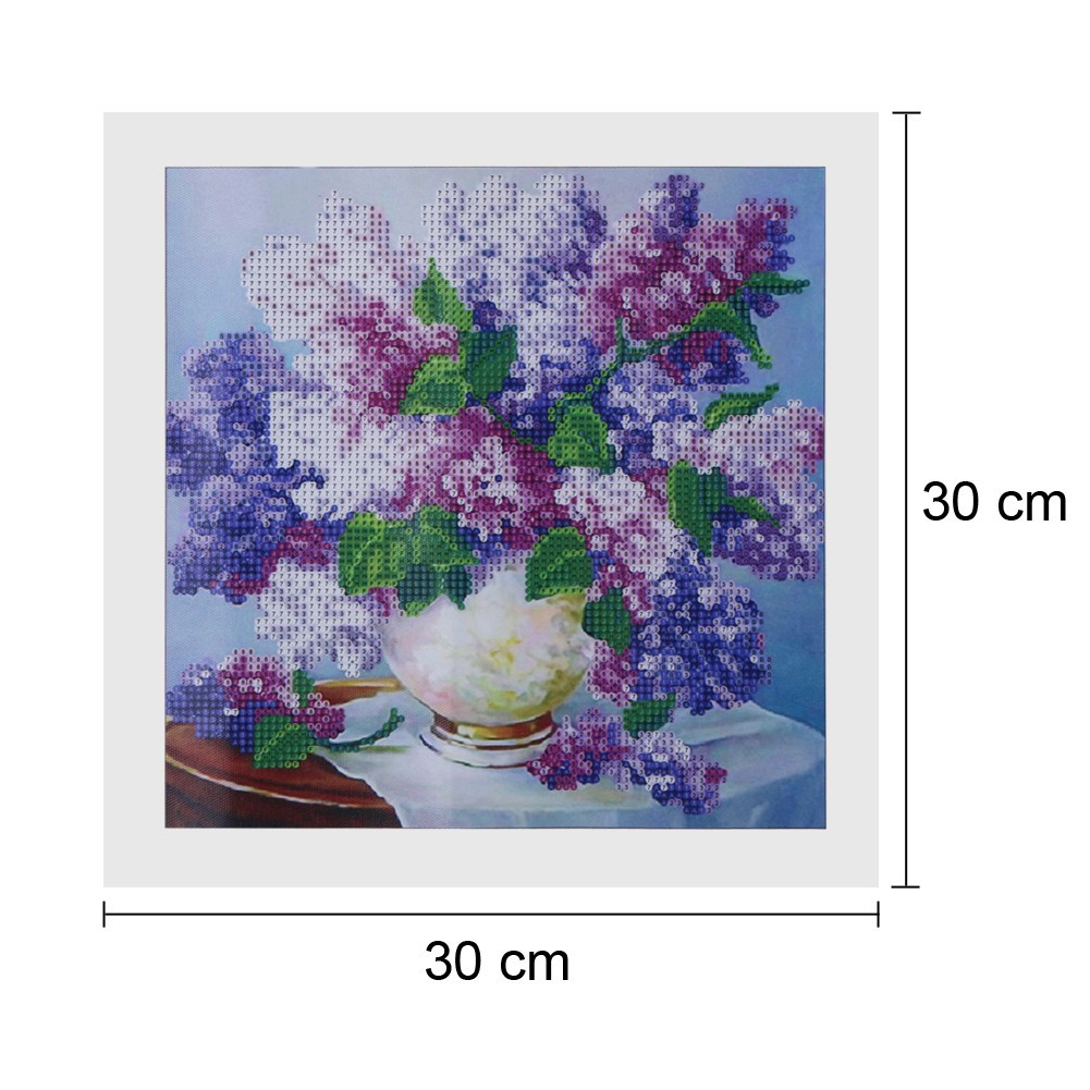 Bộ tự làm tranh đính đá 5D họa tiết hình lọ hoa độc đáo DIY treo trang trí | BigBuy360 - bigbuy360.vn