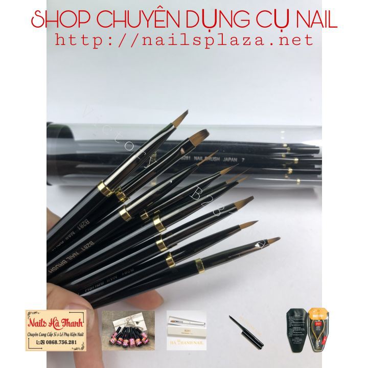 [Hàng Chính Hãng] Sét Cọ Nhật Vẽ Móng B281, Bộ Cọ Nhật Làm Nail 10 Cây Cao Cấp