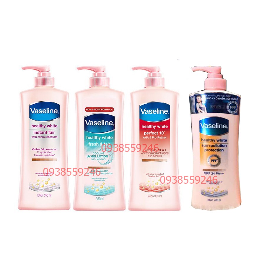 Dưỡng Thể Trắng Da Toàn Thân Vaseline Healthy White 350ml